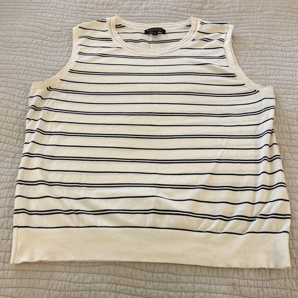 Banana Republic Stretch Cotton Sleeveless Knit Top